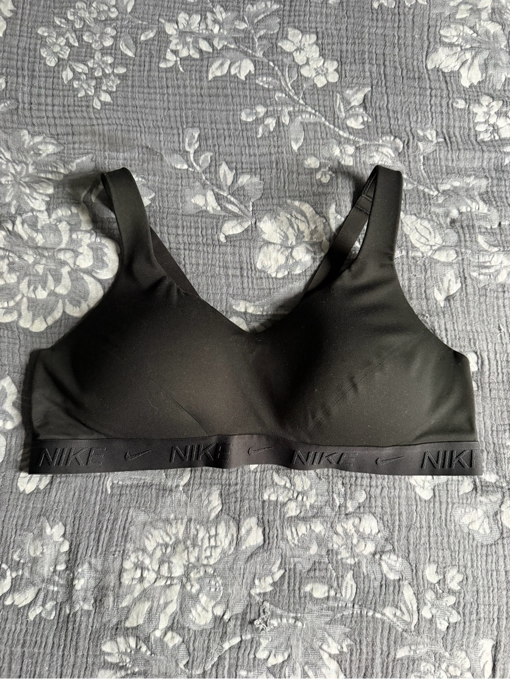 Nike Black Wireless Scoop Bra with Branded Elastic Band